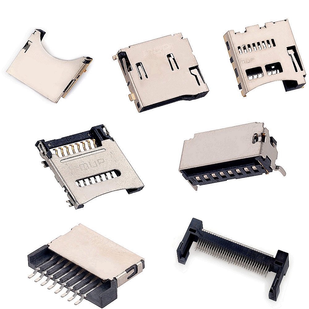MUP Micro SD 超薄TF自弹式 贴片内外焊 2合1/3合1 多功能记忆卡卡座  